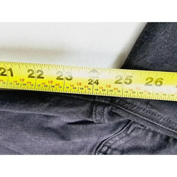 Rag & Bone Size 25X24 Women Black Ankle Skinny Embroidered Pocket Logo Jeans USA - Picture 7 of 13